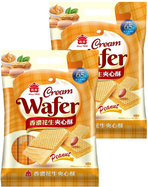 義美 香濃花生夾心酥, 400g, 2袋