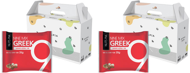 넛츠피아 나인믹스 그릭 하루견과, 20g, 100개