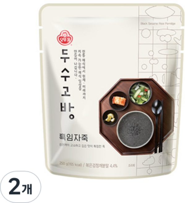 오뚜기 두수고방 흑임자죽, 2개, 250g