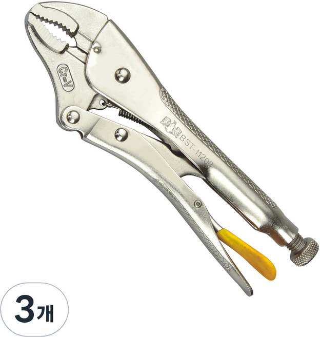 BESTIR 바이스그립 플라이어 250mm BST-11203, 3개