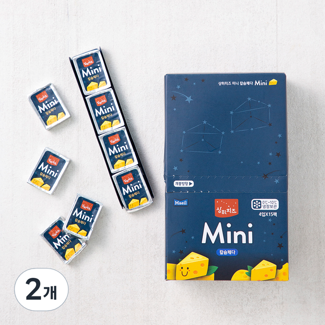 상하치즈 미니 칼슘체다, 12g, 60개입, 2개