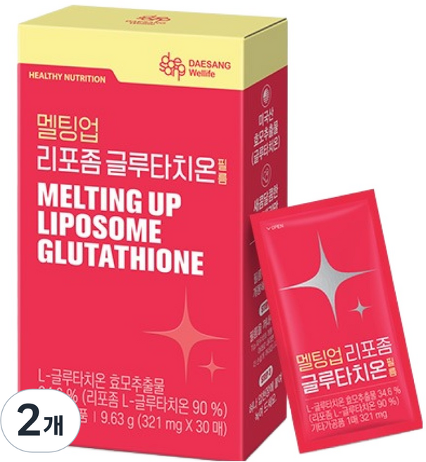 DAESANG Wellife Melting Up 脂質體穀胱甘肽口溶膜 30入, 2個, 9.63g