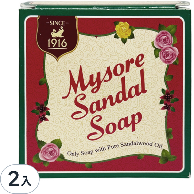 Mysore Sandal 保濕護膚皂 檀香, 150g, 2入