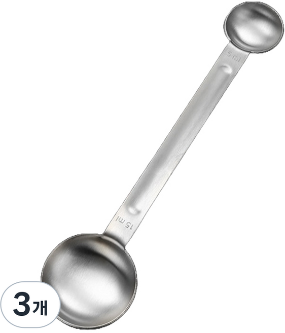유니복스 430 스테인리스 2 in 1 계량스푼 5ml 15ml, 3개