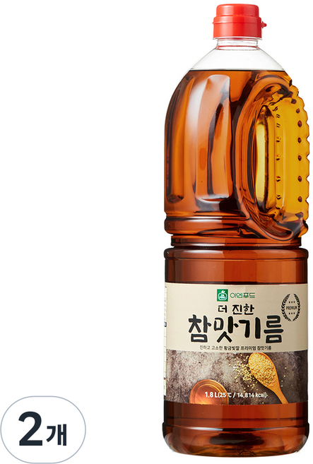 이엔푸드 더 진한 참맛기름, 2개, 1.8L