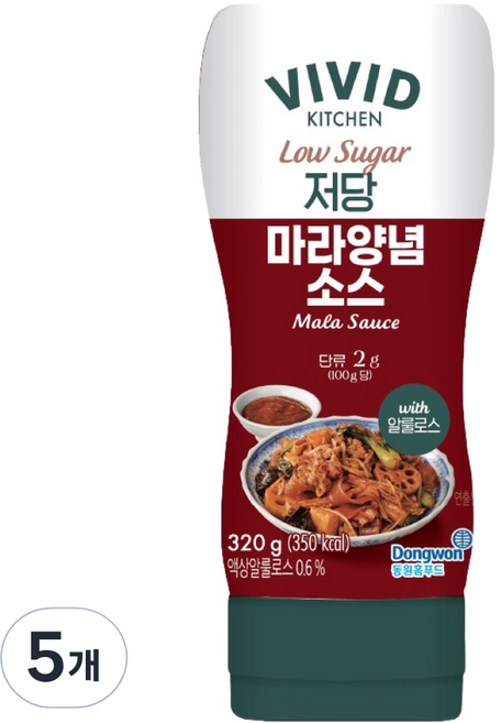비비드키친 저당 마라양념소스, 320g, 5개