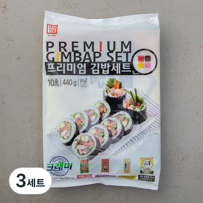 한성기업 프리미엄 김밥 재료세트S, 440g, 3세트