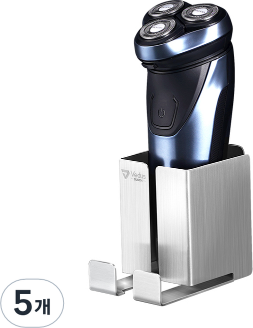 이우아여사 3M 강력접착 호텔식 스테인레스 전기면도기랙, 5개