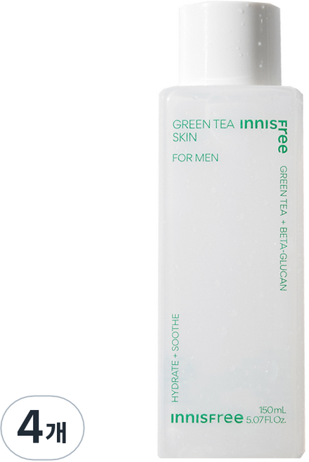 INNISFREE 綠茶男士爽膚水, 150ml, 4個