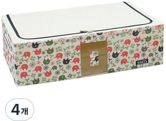 가쯔 캐릭터 와이어 언더베드 리빙박스, 폴라엘리, 4개