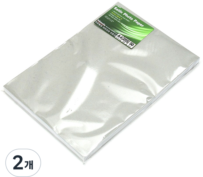 잉크미디어 저광택 새틴 포토용지 255g, A4, 100개