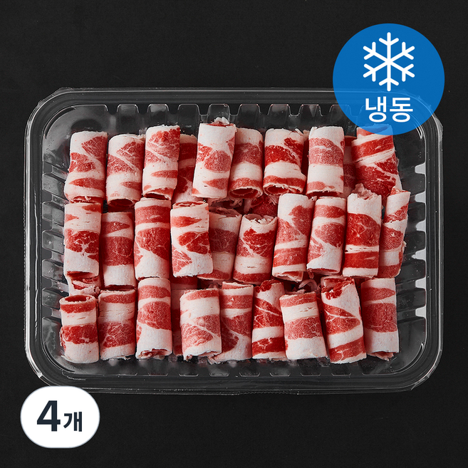 미국산 우삼겹 돌돌말이 (냉동), 4개, 500g