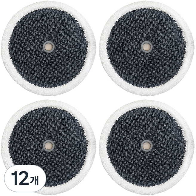 멋진공간 지름 15.5cm 에브리봇 엣지 쓰리스핀 삼성 제트 비스포크 물걸레 패드, 12개