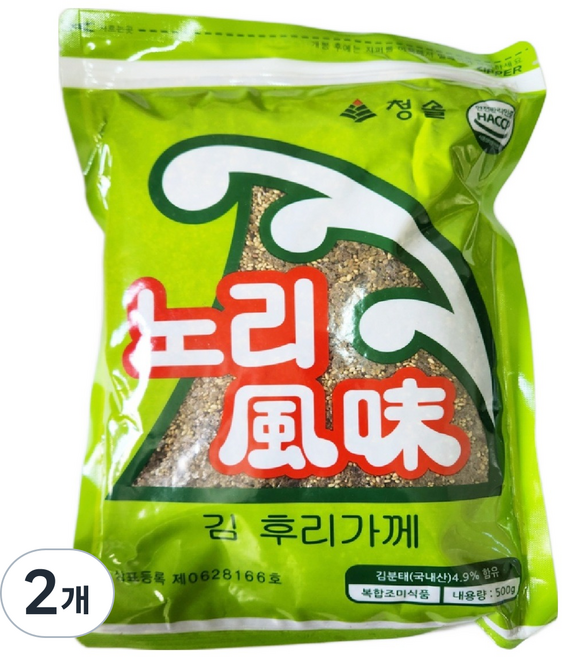 청솔식품 노리풍 김후리가께, 500g, 2개