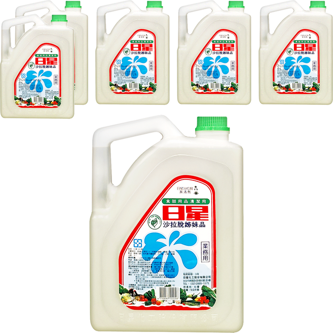 日星化工 沙拉脫 食器用品清潔劑, 5kg, 6桶