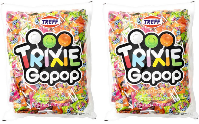 트릭시 고팝 플랫 롤리팝, 2kg, 2개