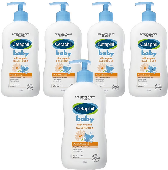 Cetaphil 舒特膚 baby舒緩洗髮沐浴露, 400ml, 5瓶