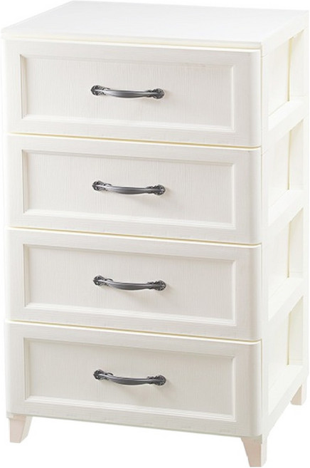 KEYWAY 聯府 特大白橡木收納櫃 120L, 白色, 4個