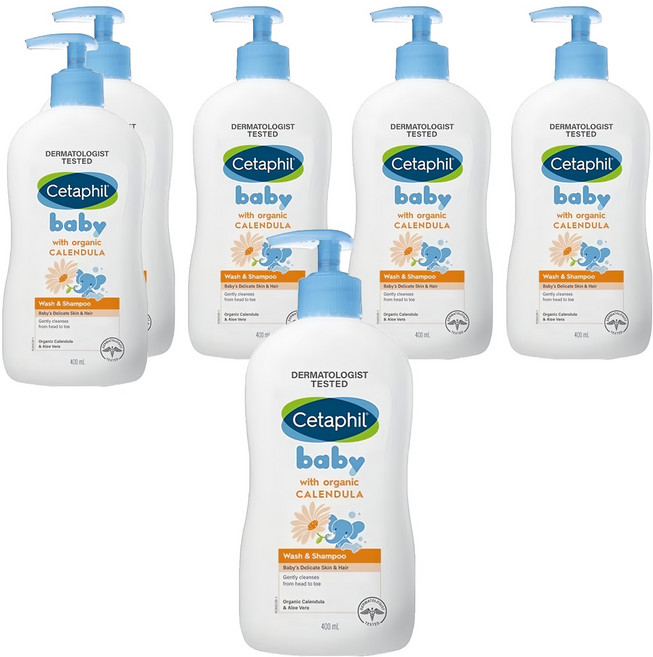 Cetaphil 舒特膚 baby舒緩洗髮沐浴露, 400ml, 6瓶