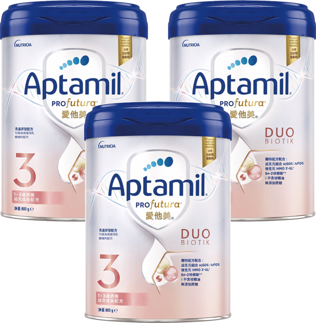 Aptamil Profutura 幼兒成長配方奶粉 1~3歲, 800g, 3罐