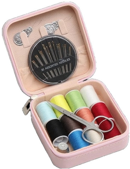 베노 휴대용 반짇고리 16종 세트, 핑크, 1세트