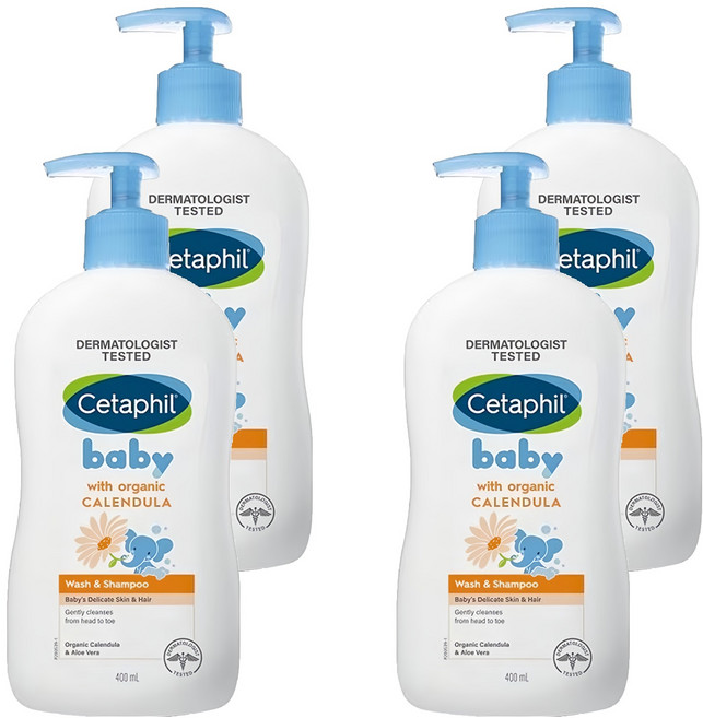 Cetaphil 舒特膚 baby舒緩洗髮沐浴露, 400ml, 4瓶