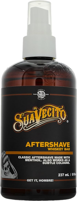 SUAVECITO 骷髏頭 Whiskey Bar Aftershave 深焙威士忌鬍後水, 8oz, 1瓶