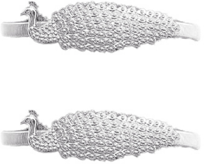 스틸 정리 링 커튼집게 38cm, 실버(공작새), 2개