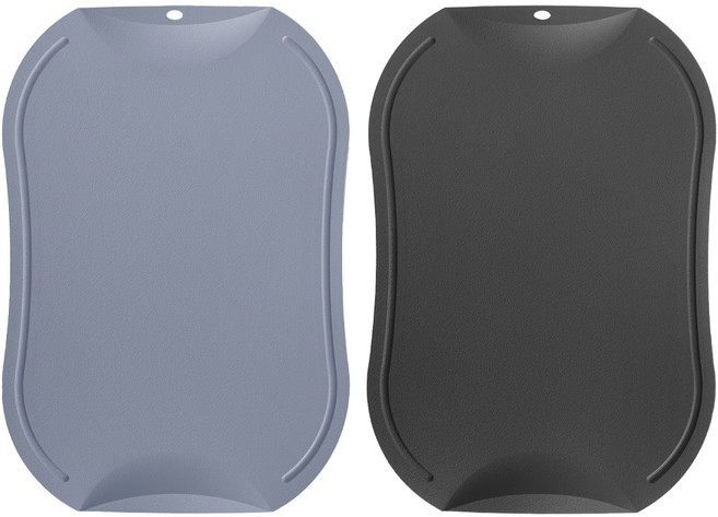 도블레 칼집 안나는 항균 도마 2종 세트, 블루그레이, 차콜, 1개