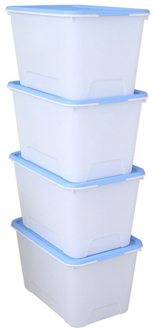 가쯔 멀티블럭 리빙박스, 블루, 4개