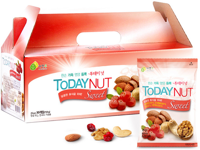 투데이넛 스위트 견과세트 750g, 1박스