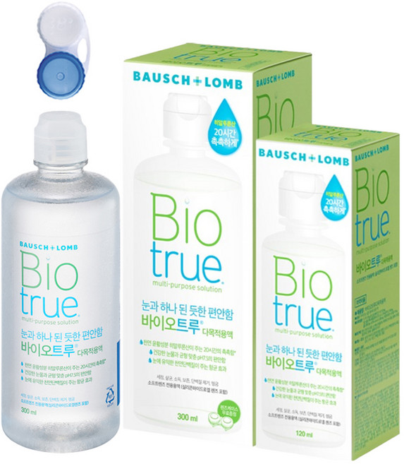 바이오트루 다목적용액 300ml + 120ml + 렌즈 케이스 1p, 420ml, 1세트