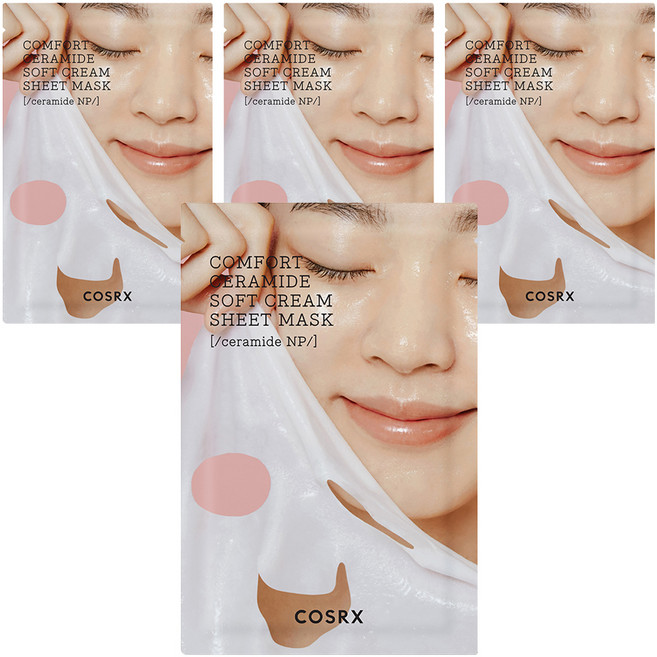 코스알엑스 밸런시움 컴포트 세라마이드 소프트 크림 시트 마스크 26ml, 1개입, 4개
