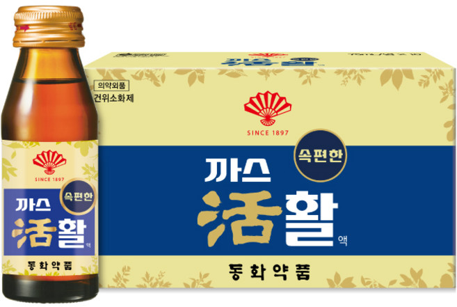 동화약품 부채표 까스활 소화제, 75ml, 10개