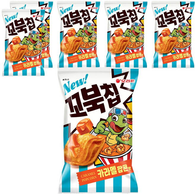 ORION 好麗友 烏龜餅乾 焦糖爆米花風味, 72g, 6包