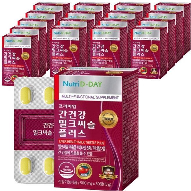 뉴트리디데이 간건강 밀크씨슬 플러스, 30정, 18개