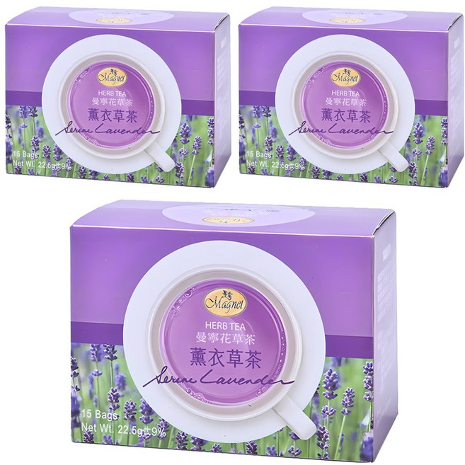 Magnet 曼寧 健康薰衣花茶, 1.5g, 3盒, 15包