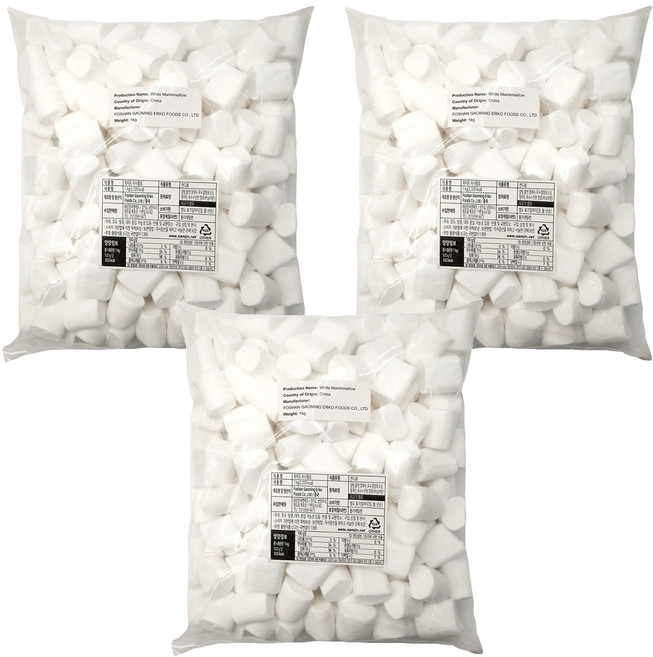삼진 화이트 마시멜로, 1kg, 3개