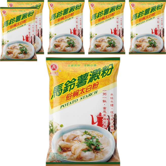 義峰食品 馬鈴薯澱粉, 400g, 6包