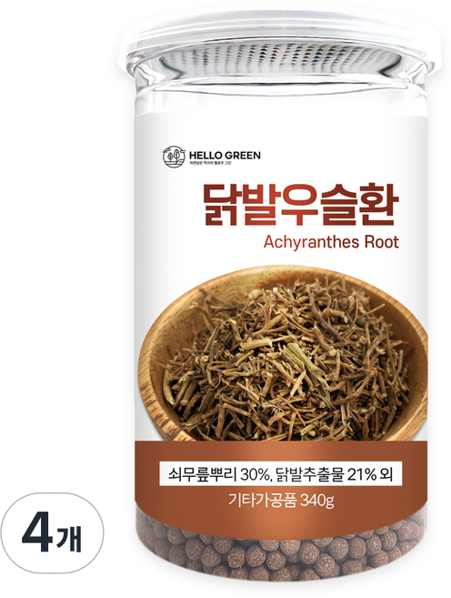 헬로우그린 닭발 우슬환 통, 340g, 4개