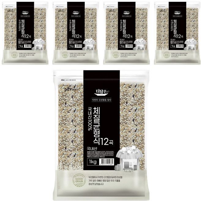 더담은 100% 국산 체질균형식 12곡, 1kg, 5개