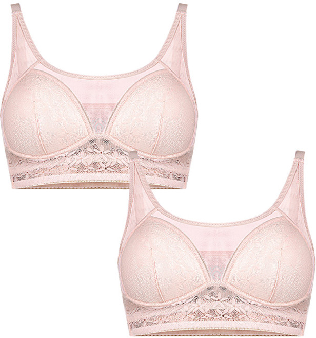 자스민바이비너스 자카드 레이스 노와이어 몰드 브라탑 2종