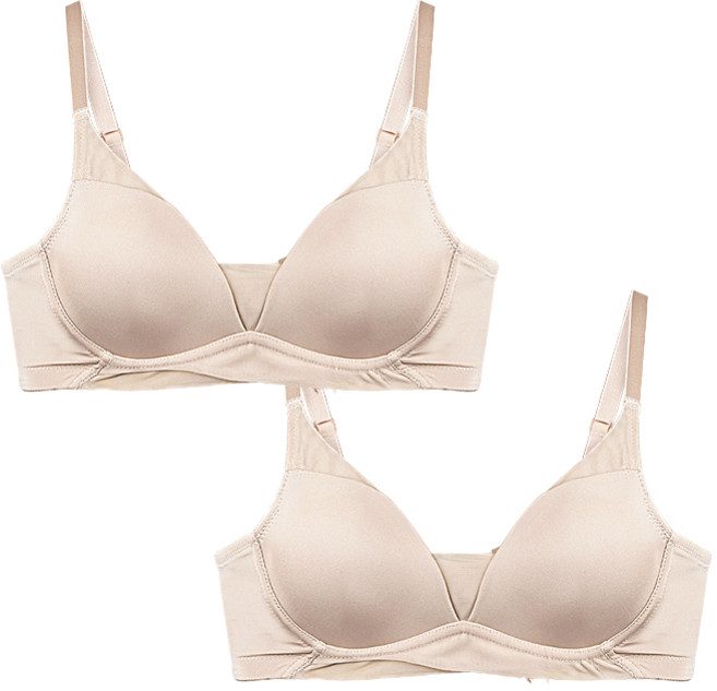 자스민바이비너스 크로스 라인망 노와이어 소프트 몰드 브라 2종