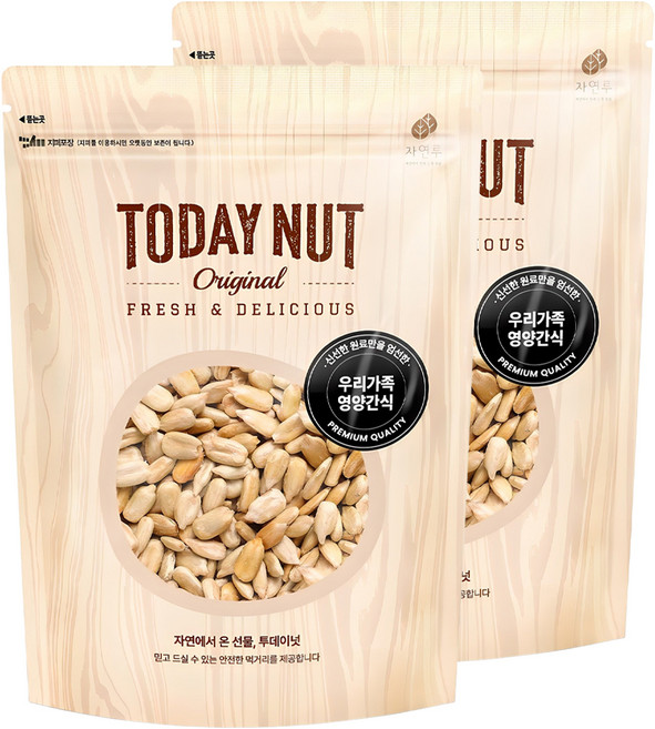투데이넛 해바라기씨, 300g, 2개