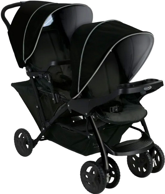 美國 GRACO 0~3歲雙人座嬰兒手推車 Stadium Duo, 探險黑