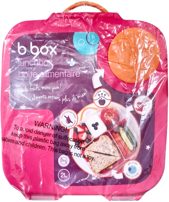 b.box 野餐便當盒, 草莓粉, 便當盒, 1個