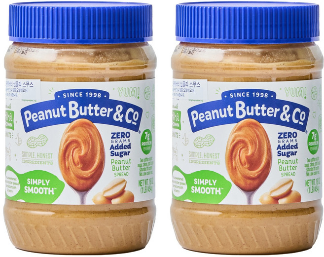 Peanut Butter&Co Simply Smooth 花生醬, 454g, 2個