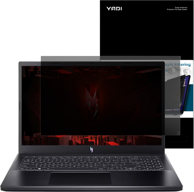 YADI 亞第 靜電吸附 16 : 9 水之鏡防窺片 Acer Nitro V 15 ANV15-51-53Z0 專用, 防窺色調, 1個