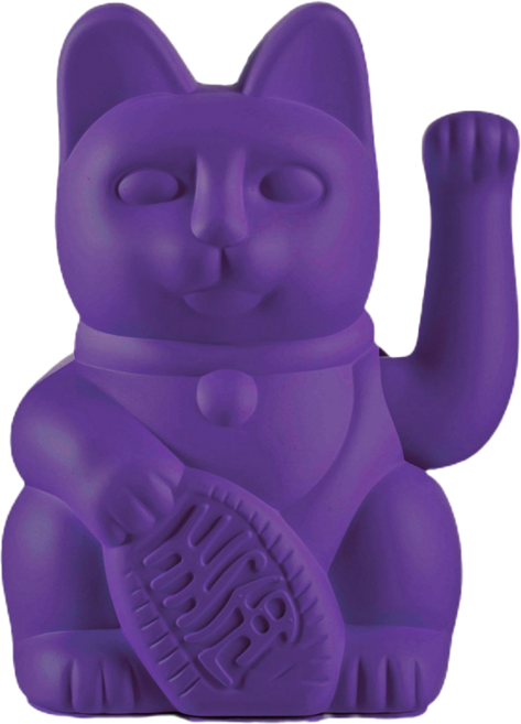 DONKEY 幸運繽紛招財貓 - 紫羅蘭 10.5 x 10.5 x 15cm