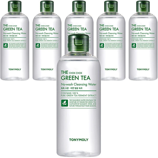 토니모리 더 촉촉 그린티 노워시 클렌징 워터, 300ml, 6개 - 쿠팡